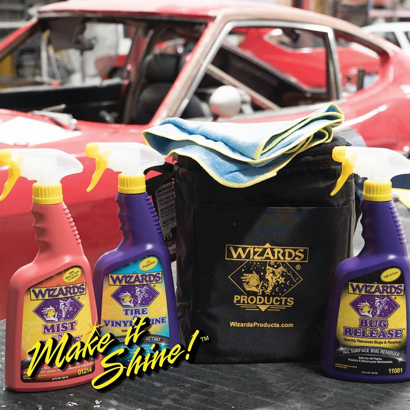 Wizards 5 Piece Car Detailing Kit - Beginner Friendly Professional Car Detailing Kit - Car Accessories for Men - Comes with a Microfiber Towel, Storage Bag and 22 oz Spray Bottles - Image 5